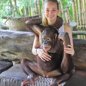 Наталия и шимпанзе
